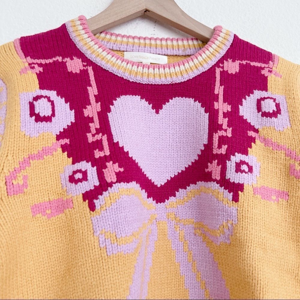LOVESHACKFANCY Emani Crewneck Sweater - Picture 9 of 14